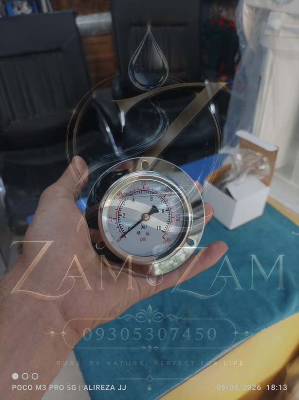 گیج تابلویی 10/30 بار روغنی صفحه 6 سانتی با ضمانت