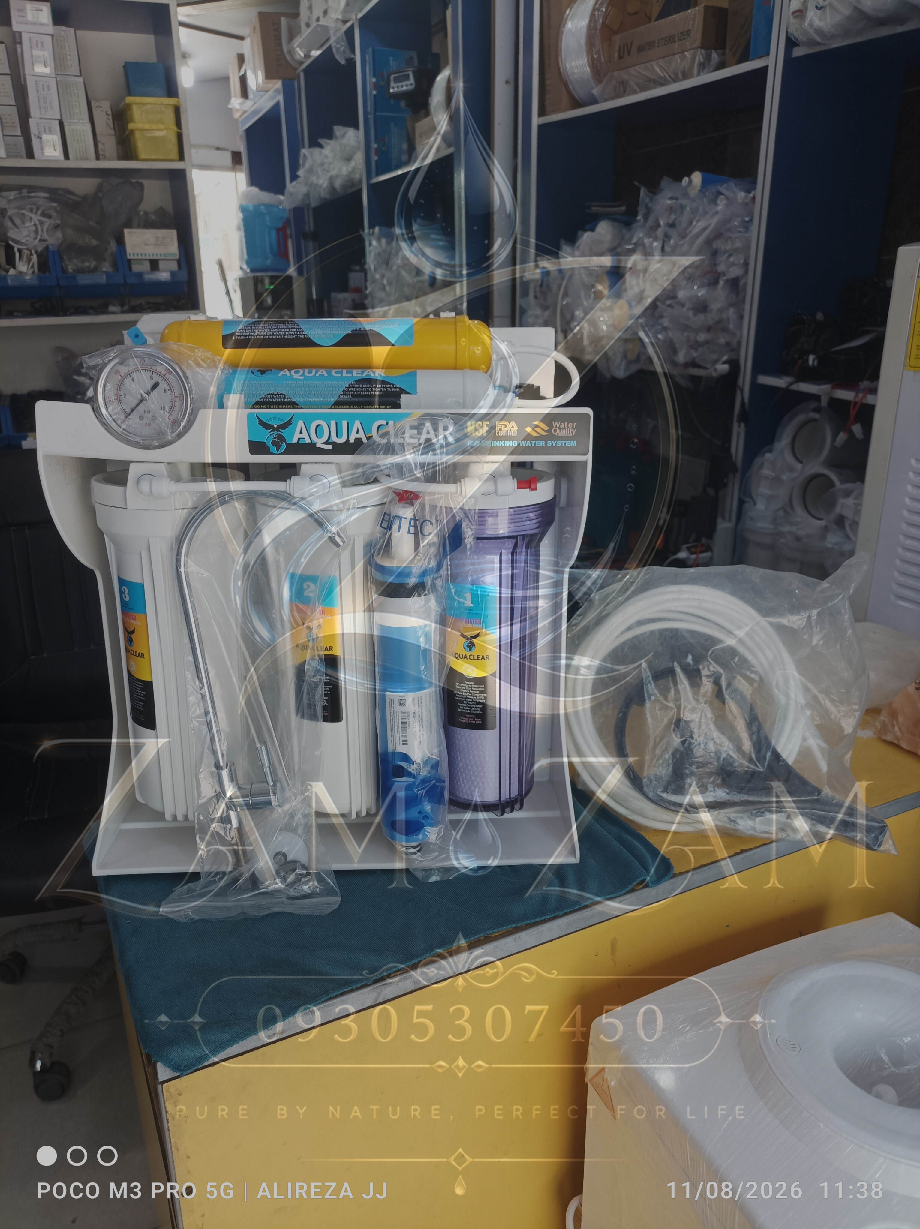 تصفیه آب خانگی مدل AQUA CLEAR حک تایوان با گارانتی یکسال و نیم